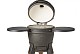 Kamado black incl. pedestal & side-table - incl. aluminium wood-look legs (incl. wheels)
