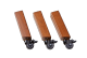 Pedestal legs - wood look with wheels (3pcs)