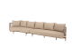 4 Seasons Outdoor Martinique modulaire 3-zits loungebank + chaise longue bank + incl. 8 kussens
