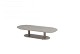 4 Seasons Outdoor Boaz ovale bijzettafel latte met keramisch tafelblad, 150 x 65 cm (H 35) OP=OP