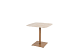 4 Seasons Outdoor Vermont tuintafel amber met keramisch travertin tafelblad  75 x 75 cm
