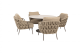 4 Seasons Outdoor Mallorca low dining set met Sarah low dining tafel Ø 130cm Terre - Niet meer lever