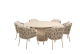 4 Seasons Outdoor Beverly dining set latte met Hampton eettafel rond Ø 160cm verwacht eind augustus 