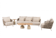 4 Seasons Outdoor Beverly loungeset latte met June loungetafels creme