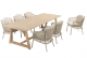 4 Seasons Outdoor Puccini dining set met Noah eettafel Teak - Niet meer leverbaar