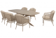 4 Seasons Outdoor Puccini dining set met Prado eettafel Latte
