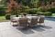 4 Seasons Outdoor Sardinia low dining set met Nevada low dining tafel Latte