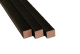 Douglas geschaafde paal 4,5 x 4,5 x 300 cm, zwart gespoten.*