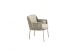 4 Seasons Outdoor Bernini dining set met Prado eettafel rond Ø 160cm Latte