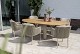 4 Seasons Outdoor Bernini diningset Latte met Estate eettafel organisch Teak