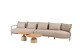 4 Seasons Outdoor Mykonos loungeset latte met June loungetafels creme
