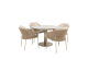 Taste by 4 Seasons Outdoor Florence dining set met Sarah eettafel rond Ø 120cm Latte