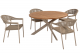 Taste by 4 Seasons Outdoor Sienna dining set met Prado teak eettafel rond dia 130cm Latte