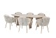 Taste by 4 Seasons Outdoor Eva dining set met Estate eettafel organisch Latte