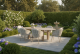 Taste by 4 Seasons Outdoor Estate eettafel organische vorm met keramisch blad Latte 240x110cm