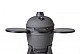 Kamado charcoal grey incl. pedestal & side-table - incl. aluminium black legs (incl. wheels)