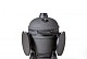 Kamado charcoal grey incl. pedestal & side-table - incl. aluminium black legs (incl. wheels)