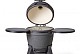 Kamado charcoal grey incl. pedestal & side-table - incl. aluminium black legs (incl. wheels)
