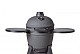 Kamado charcoal grey incl. pedestal & side-table - incl. aluminium wood-look legs (incl. wheels)