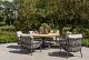 ACTIE - Taste by 4 Seasons Outdoor Saba low dining tafel antraciet poot met teakblad Ø 160 cm