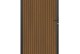 NewTechWood Co-extrusie composiet deur in aluminium frame, verticaal triple, 100 x 195 cm, Teak. INF