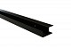 Stalen hoekprofiel met structuur poedercoating t.b.v. H-gleufpaal, 4 x 8 x 220 cm, zwart RAL9005