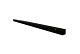 Stalen U-profiel met structuur poedercoating t.b.v. H-gleufpaal, 3,5 x 4 x 220 cm, zwart RAL9005