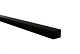 Stalen eindprofiel met structuur poedercoating t.b.v. H-gleufpaal, 3,4 x 3,7 x 200 cm, zwart RAL9005