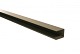 Stalen eindprofiel met structuur poedercoating t.b.v. H-gleufpaal, 3,4 x 3,7 x 200 cm, kwartsgrijs R