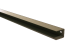 Stalen afwerkprofiel met structuur poedercoating t.b.v. H-gleufpaal, 4,5 x 3,7 x 185,5 cm, zwart RAL