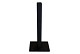 Stalen voetplaat met structuur poedercoating t.b.v. H-gleufpaal, 12 x 15 x 33 cm, zwart RAL9005