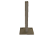 Stalen voetplaat met structuur poedercoating t.b.v. H-gleufpaal, 12 x 15 x 33 cm, kwartsgrijs RAL703