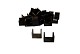 PVC adaptor clip t.b.v. centreren 25-28 mm profielplanken in de H-gleufpaal