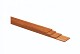Hardhouten geschaafde plank, met V-groeven, 1,5 x 14,5 x 395 cm.