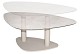 Paros in hoogte verstelbare tafel linen met printed keramiek top kiezel-vorm 140 x 90 cm | Taste 4SO