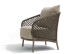 4 Seasons Outdoor Luco lounge stoel mocca incl. 2 kussens