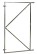 Verstelbaar stalen poortframe 90 x 155 cm, vuurverzinkt.*