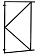 Verstelbaar stalen poortframe 100 x 155 cm, zwart gecoat.*