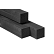 Douglas paal 14 x 14 x 300 cm Zwart gespoten*