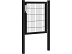 Hillfence metalen enkele poort Premium-line inclusief slot, 100 x 100 cm, zwart.*