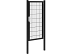 Hillfence metalen enkele poort Premium-line inclusief slot, 100 x 180 cm, zwart.*